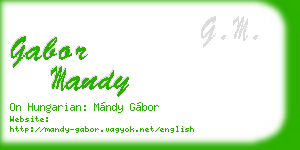 gabor mandy business card